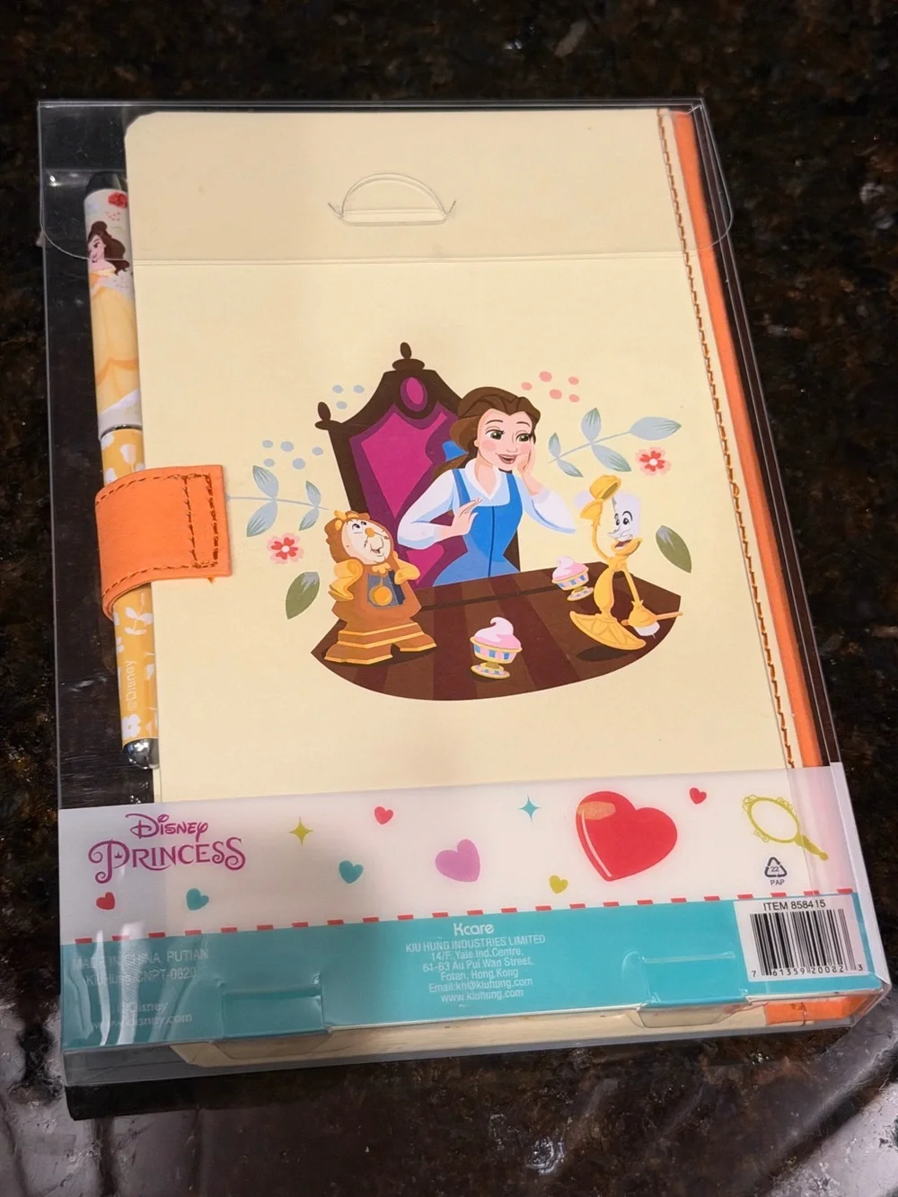 Disney Beauty and the Beast Hardcover Journal in Yellow, Blue & Orange